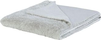 Beliani Beliani - Manta Cubrecamas Colcha Gris Claro Felpa 180 X 200 Cm Dormitorio Mullido Gelik