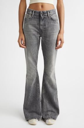 Acne Studios 2025 Gothik High Waist Fitted Bootcut Jeans in Washed Black at Nordstrom, Size X-Small