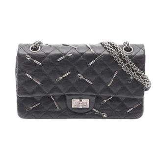Chanel Pre-owned Vintage Schoudertas - Dames - Pre-owned - Zwart - Maat: ONE Size Leer