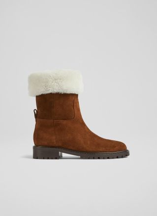 L.k. Bennett Womens Sally Ankle Boots, Tan - Size UK 7