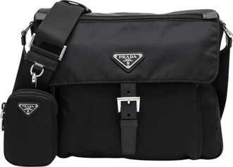 Prada Tassen, Dames, Zwart, ONE Size, Nylon, Re-Nylon Schoudertas
