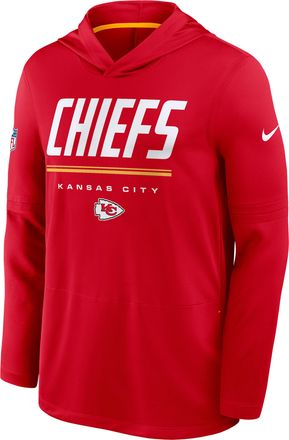 Nike Kansas City Chiefs Sideline Nike Mens Dri-FIT NFL Long-Sleeve Hooded Top in Red | 03B9080K7G-TG4