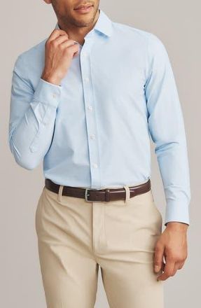 Rhone State of Mind Slim Fit Button-Up Shirt in Light Blue Check at Nordstrom Rack, Size Medium