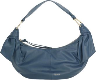 Coccinelle Tassen, Dames, Blauw, ONE Size, Leer, Furoshiki Schoudertas