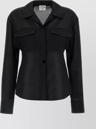 Courrèges double pocket collared shirt with cuffed sleeves