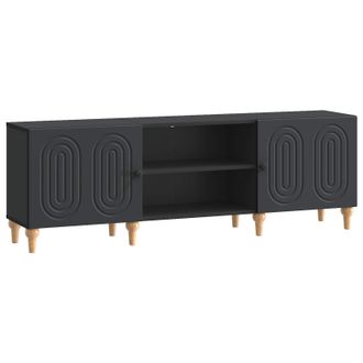 vidaXL Mueble De Tv Negro 150 X 31 X 50 Cm Madera De Ingenier&iacute;a Vidaxl