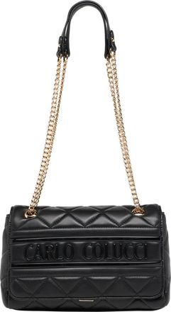 Carlo Colucci Tassen, Dames, Zwart, ONE Size, Gewatteerde Crossbodytas