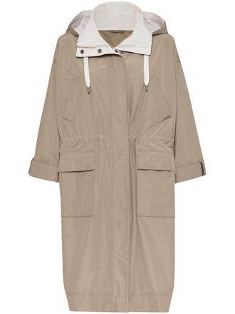 Brunello Cucinelli Parka met trekkoord - Beige