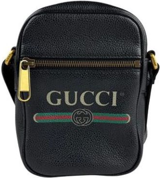Gucci Pre-owned Cross Body Bags, female, Black, Size: ONE SIZE Pre-owned Leather gucci-bags