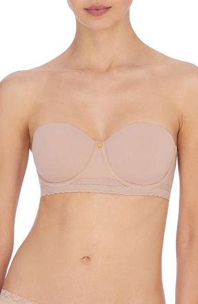Natori Truly Smooth Longline Strapless Bra in Cafe at Nordstrom, Size 38Ddd