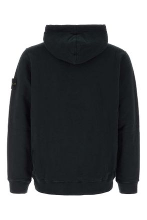 Stone Island Compass-Patch Cotton Sweatshirt - Black