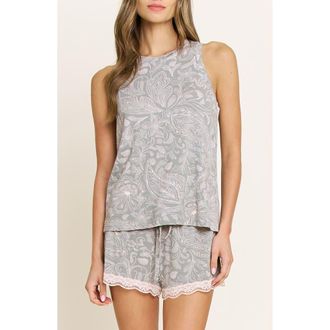 Honeydew Intimates Intimates All American Shortie Pajamas in Soft Olive Paisley at Nordstrom, Size X-Large