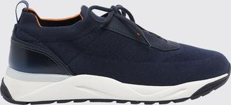 Santoni Sneakers low-top in tessuto tecnico stretch e pelle con suola in gomma