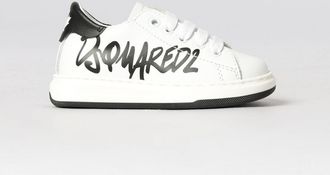 Dsquared2 Sneakers stringate da bambino in pelle di vitello con logo