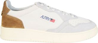 Autry White Medalist Low Grey Suede Sneakers