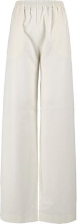 Fabiana Filippi Flannel Elastic Waist Wide-Leg Trousers