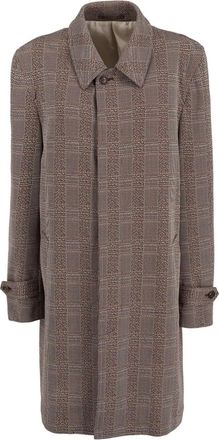 Comme Des Garçons Cappotto a quadri - Marrone