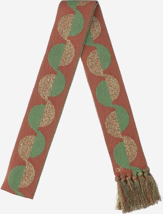 Valentino Garavani Womens Antibes Cotton And Lurex Scarf Scarfs