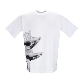 Dolly Noire T-Shirts, male, White, Size: XL Tokyo Mens Kimono Tee White/Black