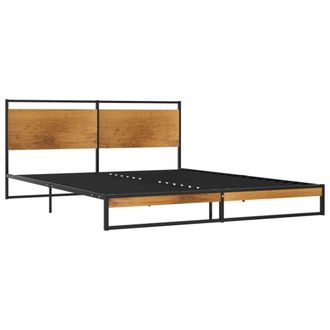 Berkfield Home Bed Frame Metal 140x200 cm in Black