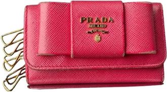 Prada Pre-owned Lederen Sleutelhanger - Dames - Vintage Accessoires - Roze - ONE Size - Leer - Vintage