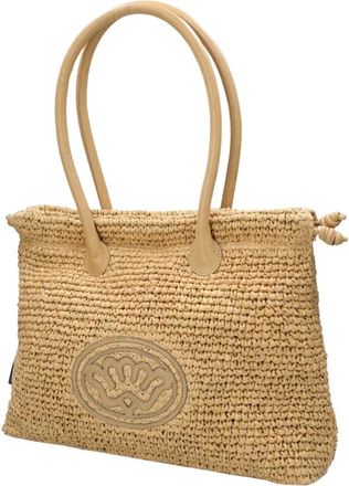 Fred De La Bretoniere Tassen, Dames, Beige, ONE Size, Frida Handtas Raffia