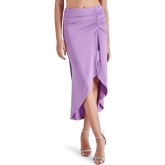 Steve Madden Ambrosia Asymmetric Jersey Skirt in Dahlia Purple at Nordstrom Rack, Size Medium
