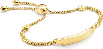 Monica Vinader Gold Baja Deco ID Bracelet