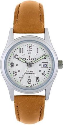 Peugeot Nurses Sports Calendar Leather Watch- 25MM in Brown at Nordstrom