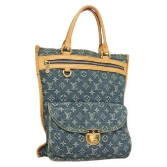 Louis Vuitton Pre-owned Tote Bags, female, Blue, Size: ONE SIZE Pre-owned Denim Tote Bag