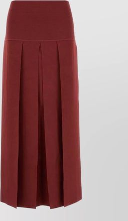 Alaia silk blend pleated skirt
