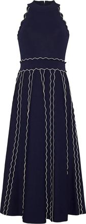 Cara Cara Rosendale gewelfde gebreide midi-jurk - Blauw