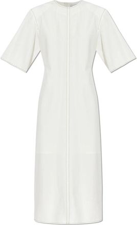Ami Jurk met split - Dames - Casual kleedjes - Wit - 4XS - Katoen - Kleedjes