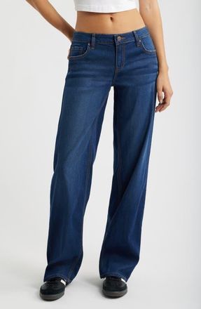 YMI High Waist Wide Leg Jeans in Dark Blue at Nordstrom, Size 13