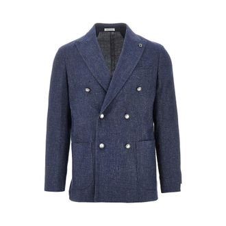 Breras Milano Firenze denim double-breasted jacket Man 48