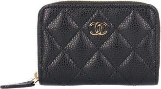 Chanel Black Grained Calfskin Coin Purse/Coin Case (Pre-Owned)