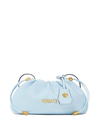 Versace Tag mini-clutch met logo - Blauw