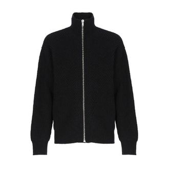 Jil Sander Zwarte Gebreide Vest Aw 24 - Heren - Vesten - Zwart - XL - Truien & Vesten