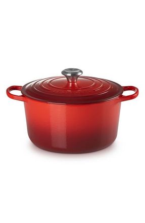 LE CREUSET Signature 6.5-Quart Round Enamel Cast Iron Dutch Oven in Cerise at Nordstrom