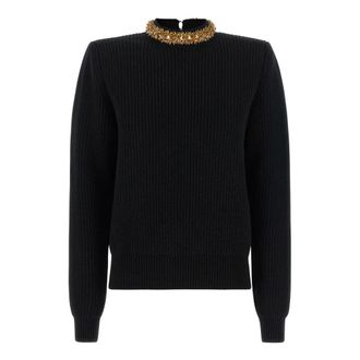 Balmain Jersey con Cuentas Rocaille - Knitwear - Mujer - Negro - S
