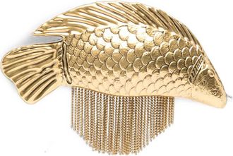 Cult Gaia Neemo Fish-shaped Fringed Clutch Bag