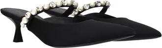 Stella McCartney Embellished Satin Stiletto Heel Sandal - Black