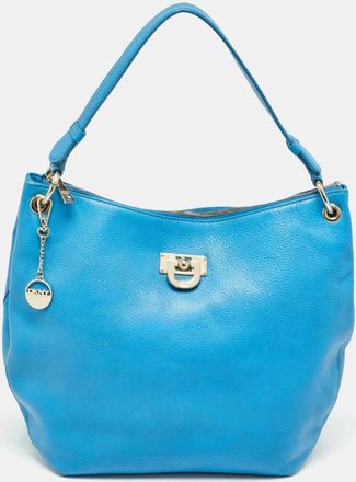 DKNY Dkny Blue Leather Hobos