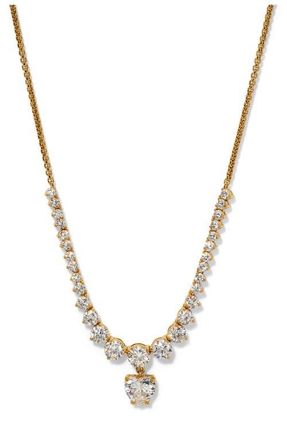 Nadri Astrid Heart Frontal Necklace in Gold at Nordstrom