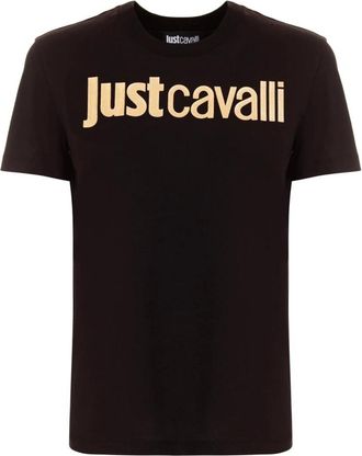 Just Cavalli T-shirts en Polos - Dames - T-shirts - Zwart - S - Katoen - Tops