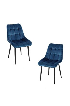 Regalos Miguel Packs Sillas Comedor - Pack 2 Sillas Cade Terciopelo - Azul