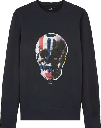 Paul Smith Felpa Teschio Rossoblu - Heren - Sweatshirts - Blauw - S - Katoen - Hoodies & sweatvesten