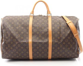 Louis Vuitton Brown Coated Canvas Leather Monogram Boston Bag (Pre-Owned)