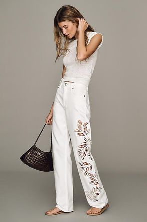 Rag & Bone Shea High Rise Relaxed Straight-Leg jeans