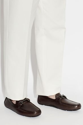 Ferragamo Parigi New Leather Loafers, Mens, Brown